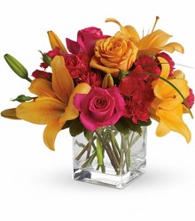Orange and Pink from Crestwood Flowers, your flower shop in Kansas City