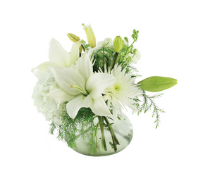 White Lily Bowl from Crestwood Flowers, your flower shop in Kansas City