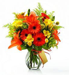 Yellow and Orange Vase from Crestwood Flowers, your flower shop in Kansas City