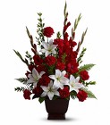 Red and White Spray from Crestwood Flowers, your flower shop in Kansas City
